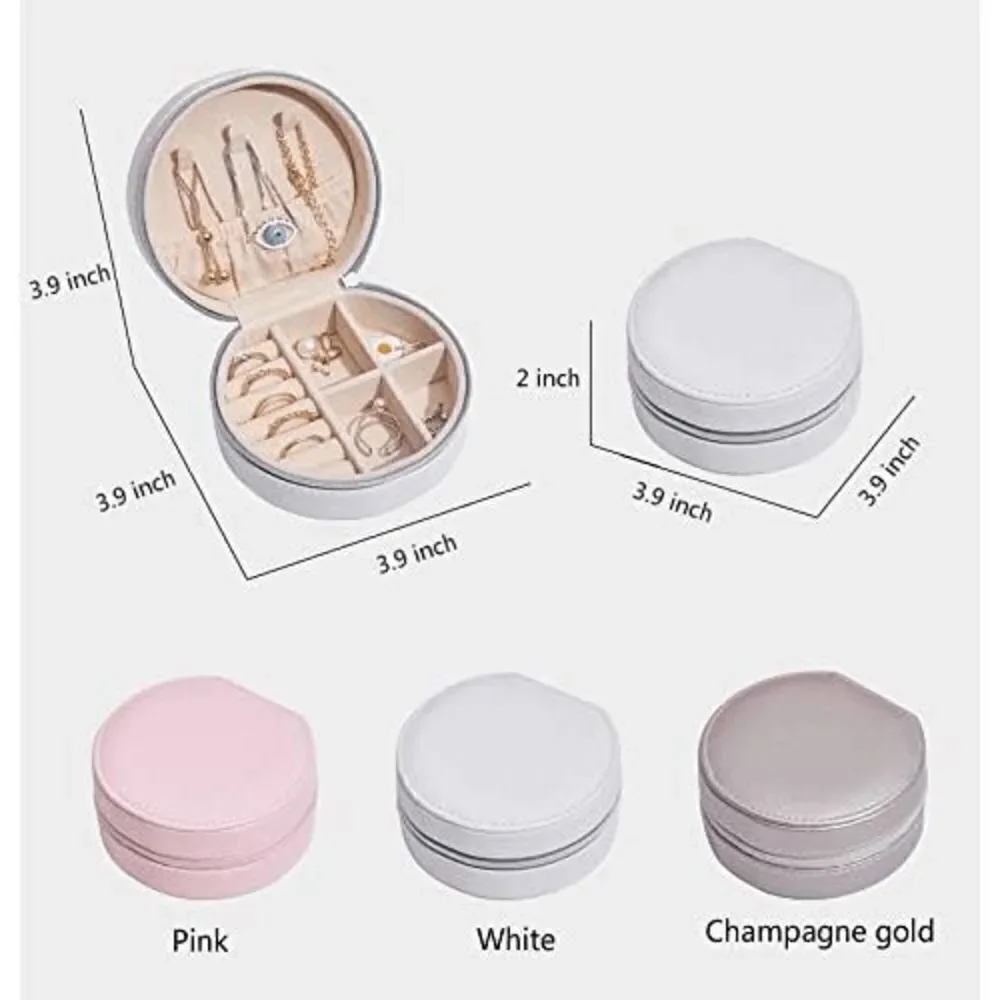Portable Jewelry Box Necklace Earring Rings Accessories Travel Organizer Storage